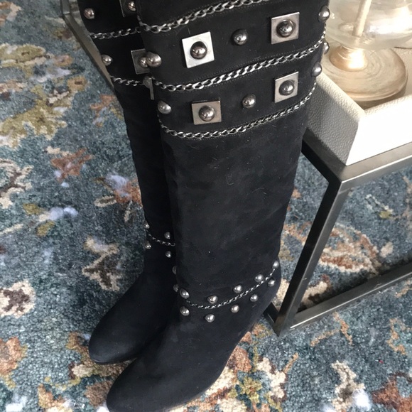 Host Pick ✨ Stuart Weitzman Stud Tall Heeled Boots - Picture 5 of 9